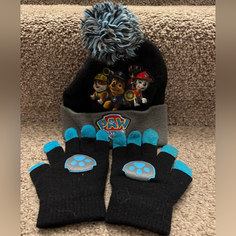 Paw Patrol Boys Winter hat and gloves
